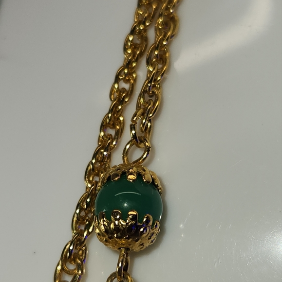 #2014, Miriam Haskell, JADE AND PEARLS ART DECO EARLY NECKLACE, - Picture 6 of 8